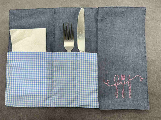 Салфетници за прибори с бродерия прибори